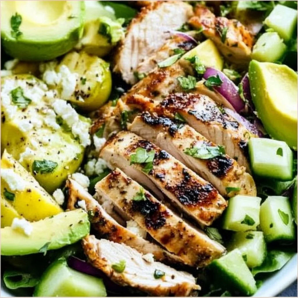 Fresh Greek Chicken Avocado Salad: Your Healthy Dinner Solution